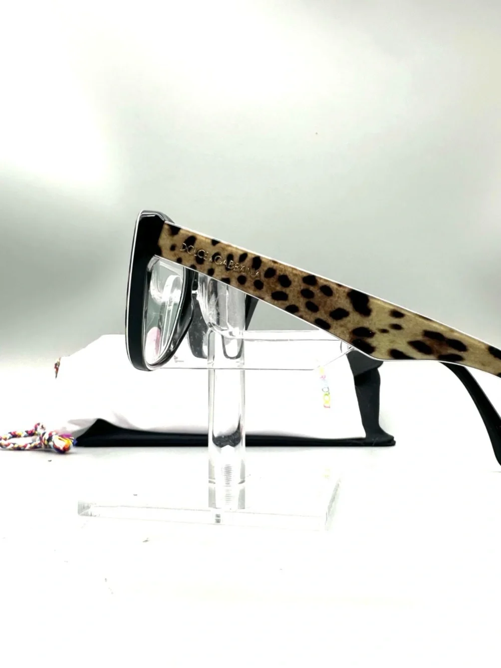 Dolce & Gabbana Kids Leopard Print Cat Eye Eyeglasses DX 4427 3163/87 49-15-130